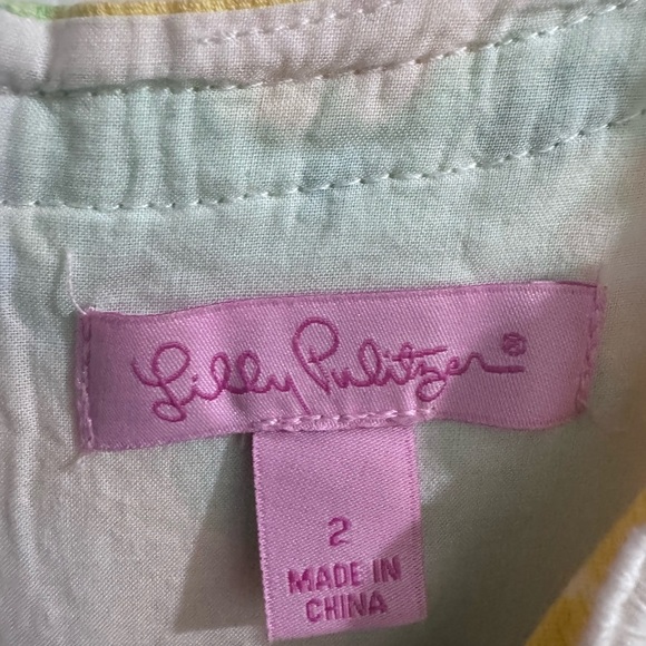 Lilly Pulitzer First Impressions Yellow Shift Dress size 2 - Picture 3 of 7